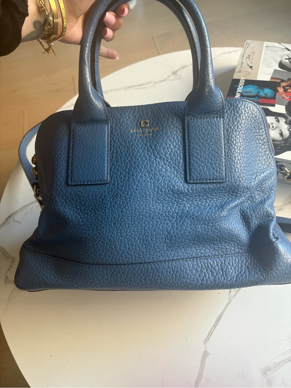 Kate Spade New York Southport Jenny Satchel Pebbled Leather Bag